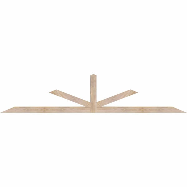 Ekena Millwork Saratoga Smooth Timber Gable Bracket, Douglas Fir, 108"W x 22"H x 3 1/2"D x 3 1/2"F, 5/12 Pitch GBW108X22X0404SAR00SDF - main
